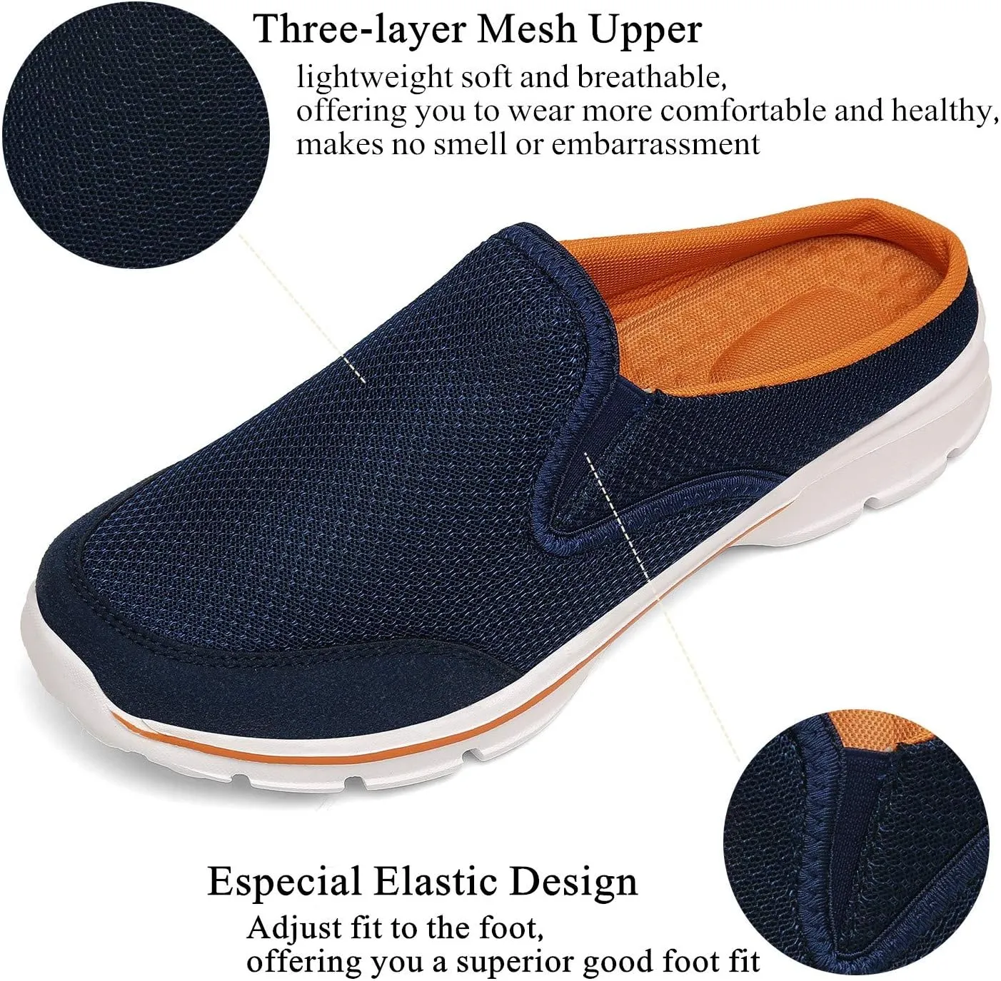 INMINPIN Unisex Slippers Casual Clog House Shoes Comfort Slip-On Walking Mules with Indoor Outdoor Anti-Skid Sole for Men and Women