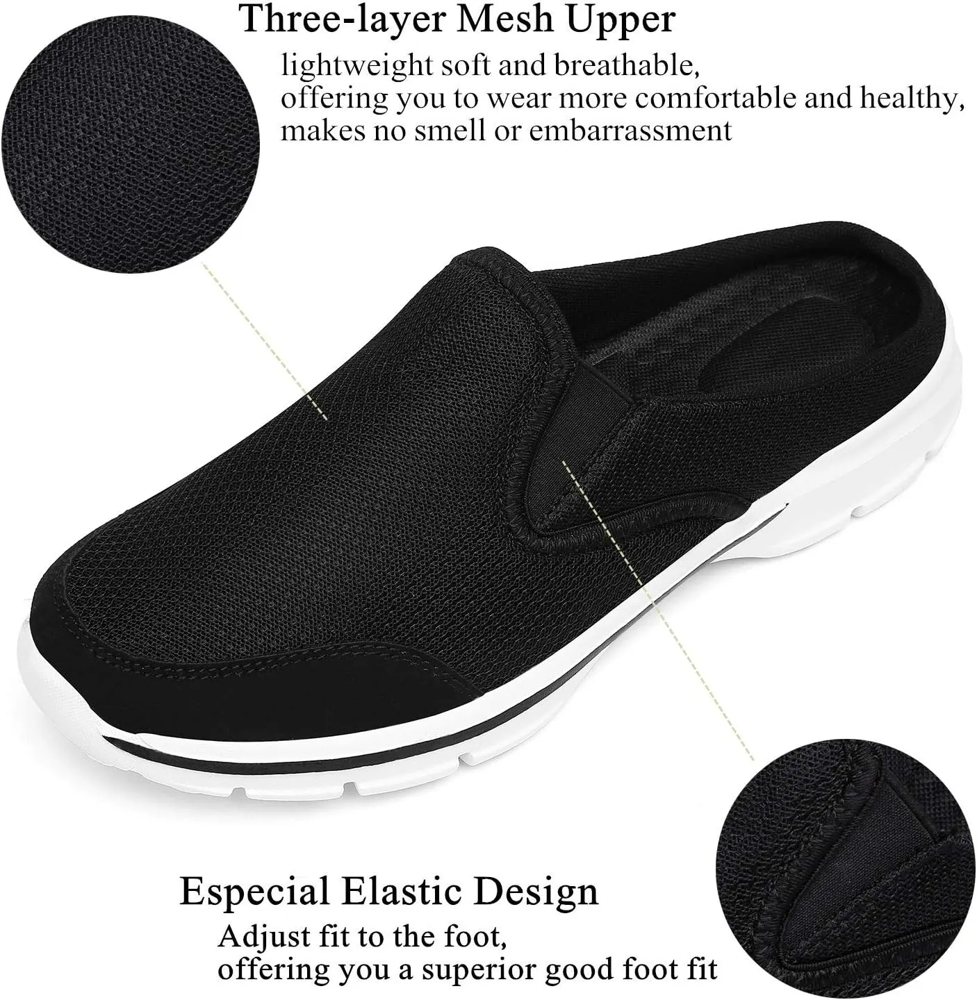 INMINPIN Unisex Slippers Casual Clog House Shoes Comfort Slip-On Walking Mules with Indoor Outdoor Anti-Skid Sole for Men and Women