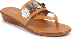 ITALIAN Shoemakers Womens Padals Sandals 8 Metallic m