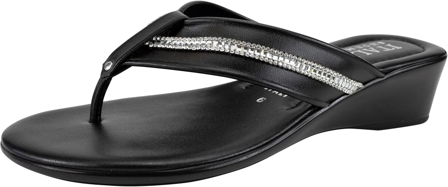 ITALIAN Shoemakers Women's Sunsyn wedge thong sandal for Women
