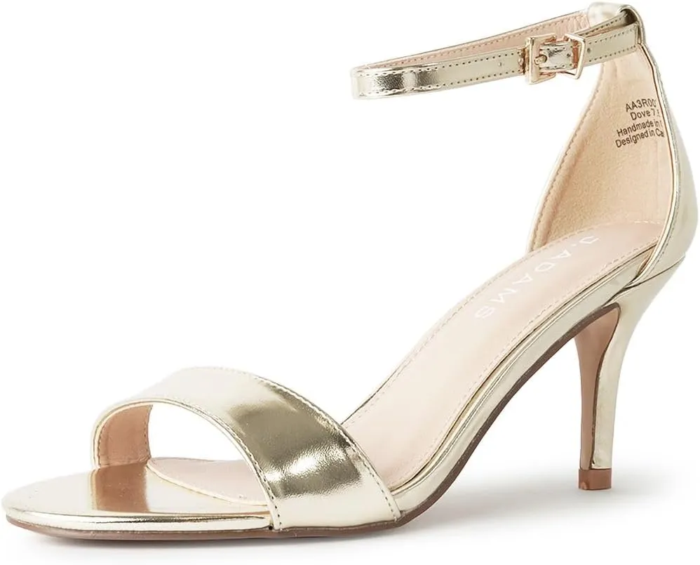 J. Adams Dove Ankle Strap Womens Stiletto For Women Sexy - Open Toe Strappy Heels, Wedding Shoes For Bride, Summer Heels and Bridal Shoes