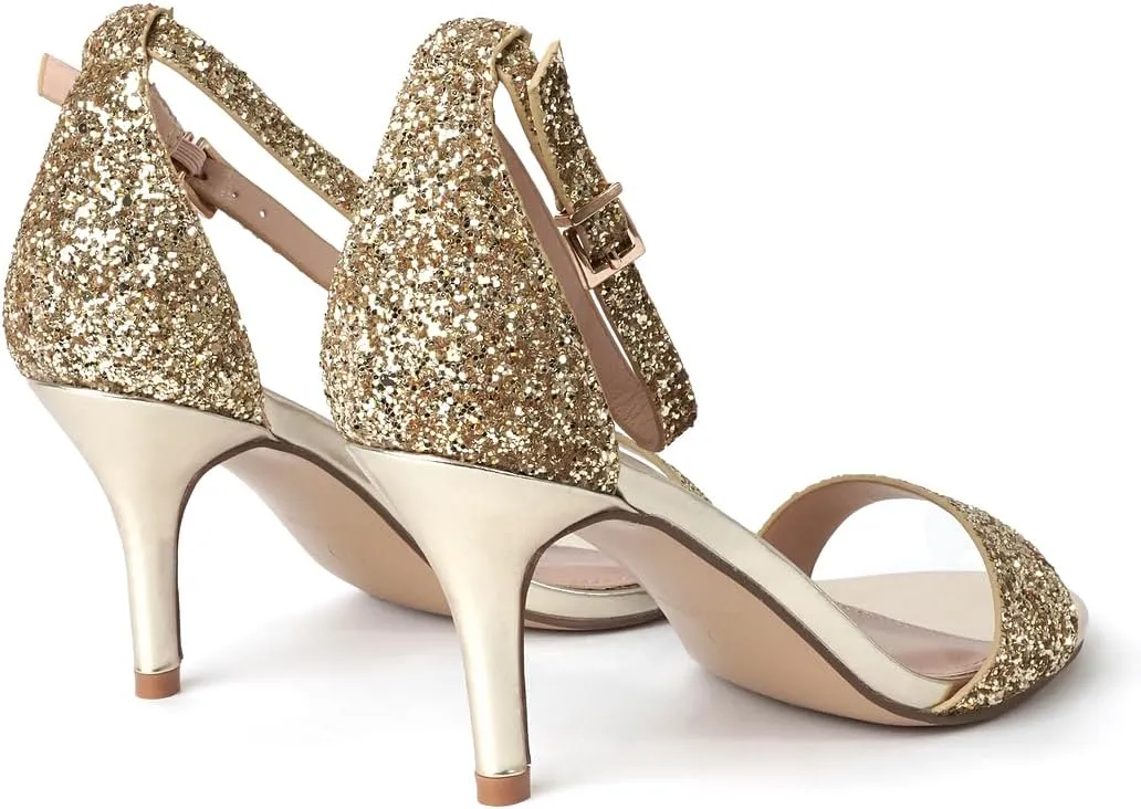 J. Adams Dove Ankle Strap Womens Stiletto For Women Sexy - Open Toe Strappy Heels, Wedding Shoes For Bride, Summer Heels and Bridal Shoes