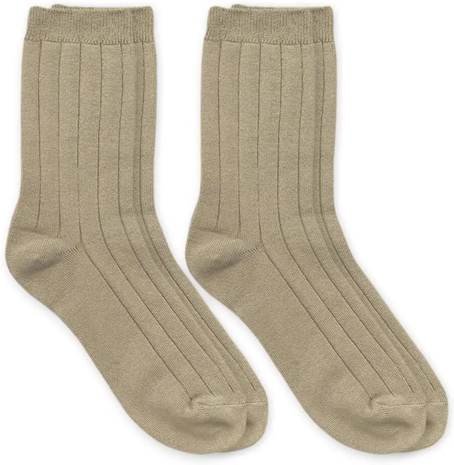 Jefferies Socks Boy's Rayon Derived from Bamboo School Uniform Ribbed Crew Socks 2 Pair Pack