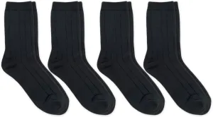 Jefferies Socks Boys Rayon Derived From Bamboo School Uniform Ribbed Crew Socks 4 Pair Pack