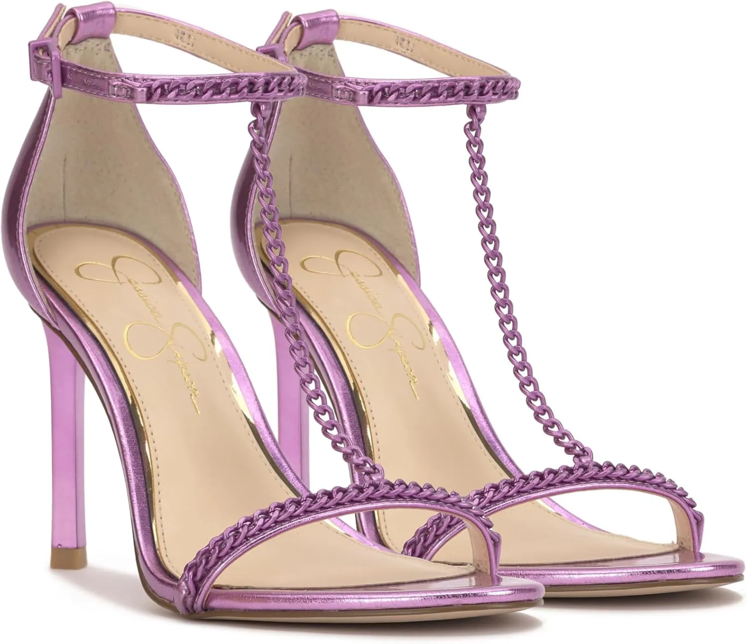 Jessica Simpson Womens Qiven Faux Leather Heels