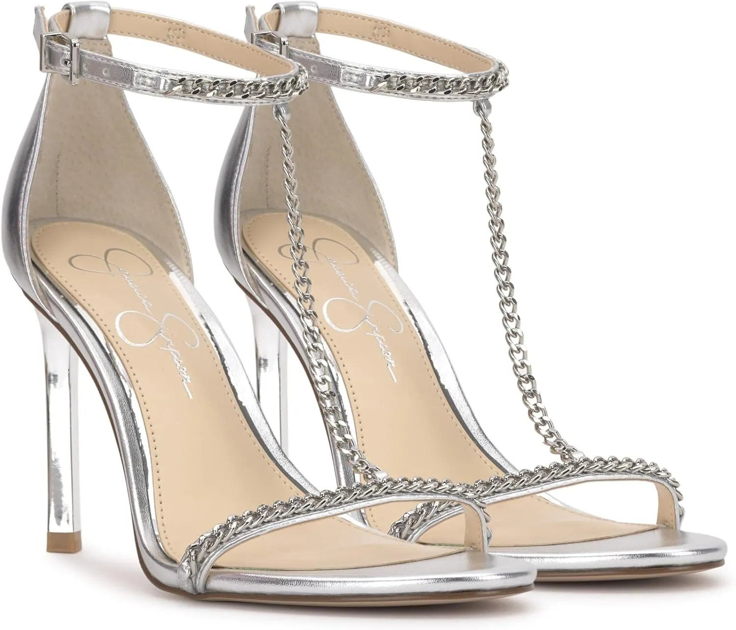Jessica Simpson Womens Qiven Faux Leather Heels
