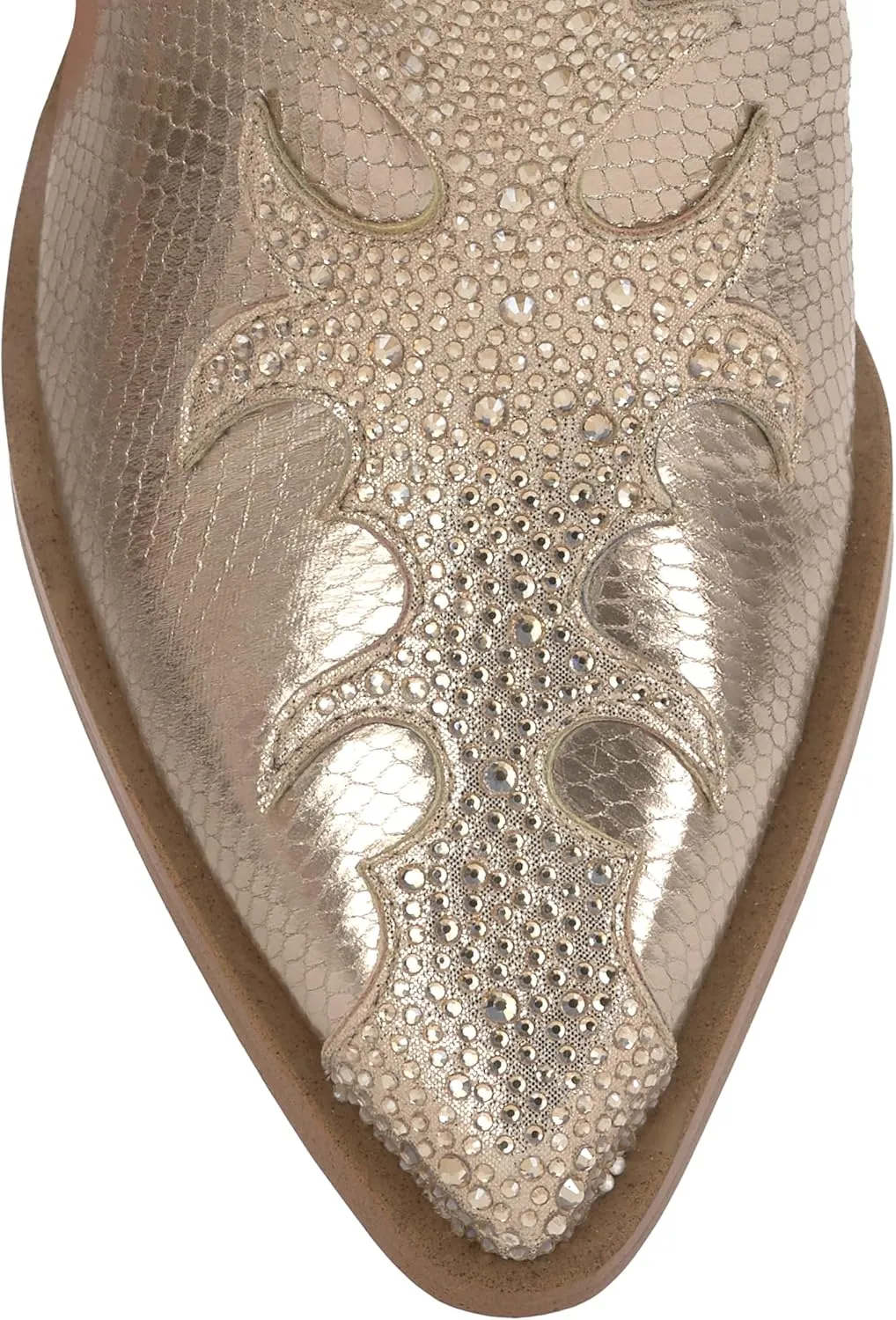 Jessica Simpson Womens Zolly Snake Print Rhinestones Booties
