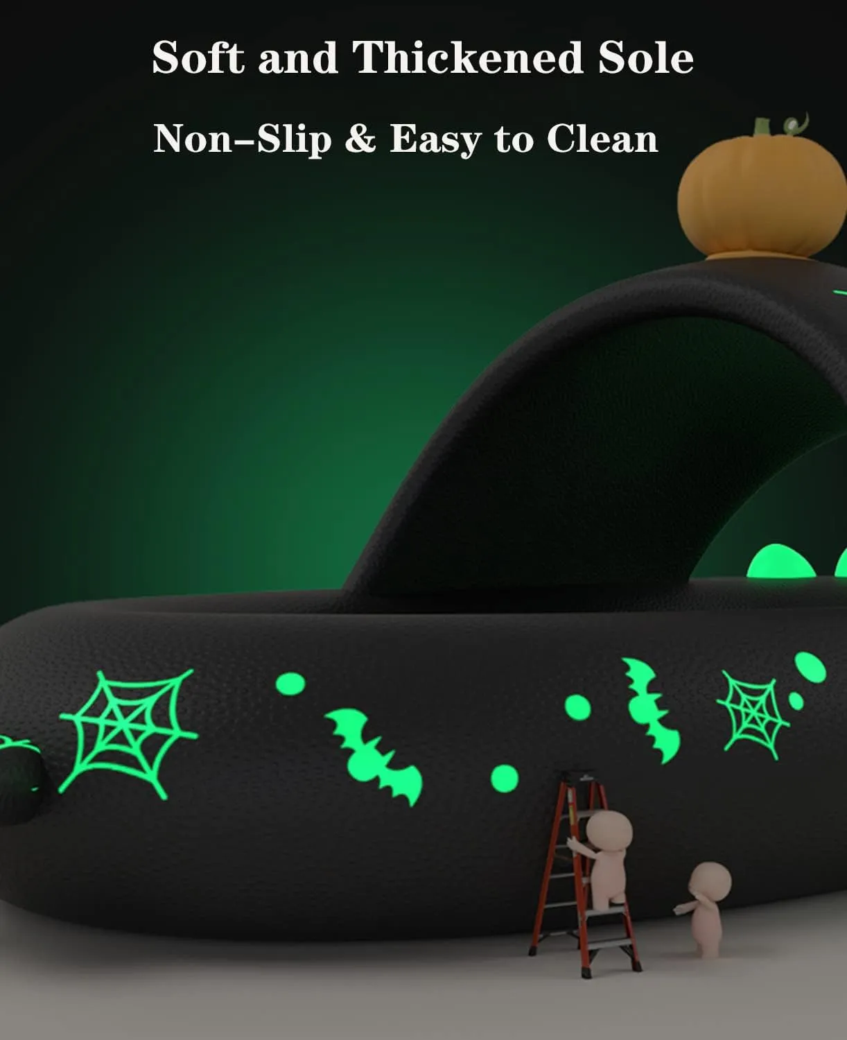 Jfxgjuv Luminous Shark Slippers Spooky Shark Slides Galaxy Shark Slides Shark Cloud Slides Glow in The Dark 3D Cartoon Christmas Halloween Shark Slides Sandals