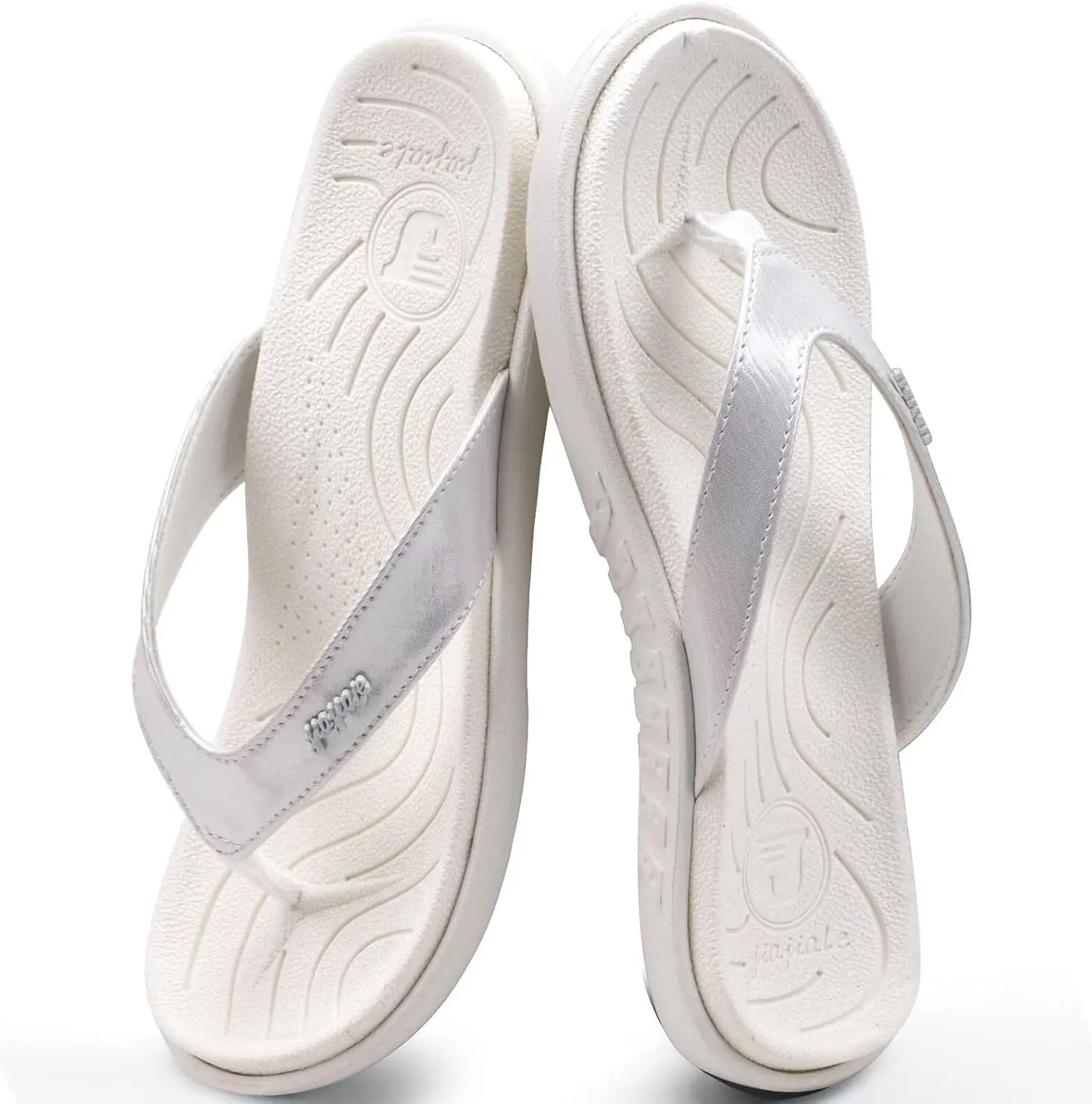 jiajiale Womens Fashion Orthotic Flip Flops Ladies Slip On Lightweight Comfortable Thick Cushion Yoga Mat Thong Sandals With Plantar Fasciitis Arch Support