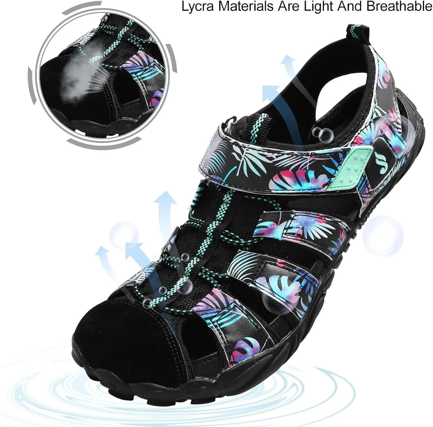 JIASUQI Athletic Hiking Water Shoes Barefoot Aqua Swim Sports Sandals Walking Shoes for Women Men