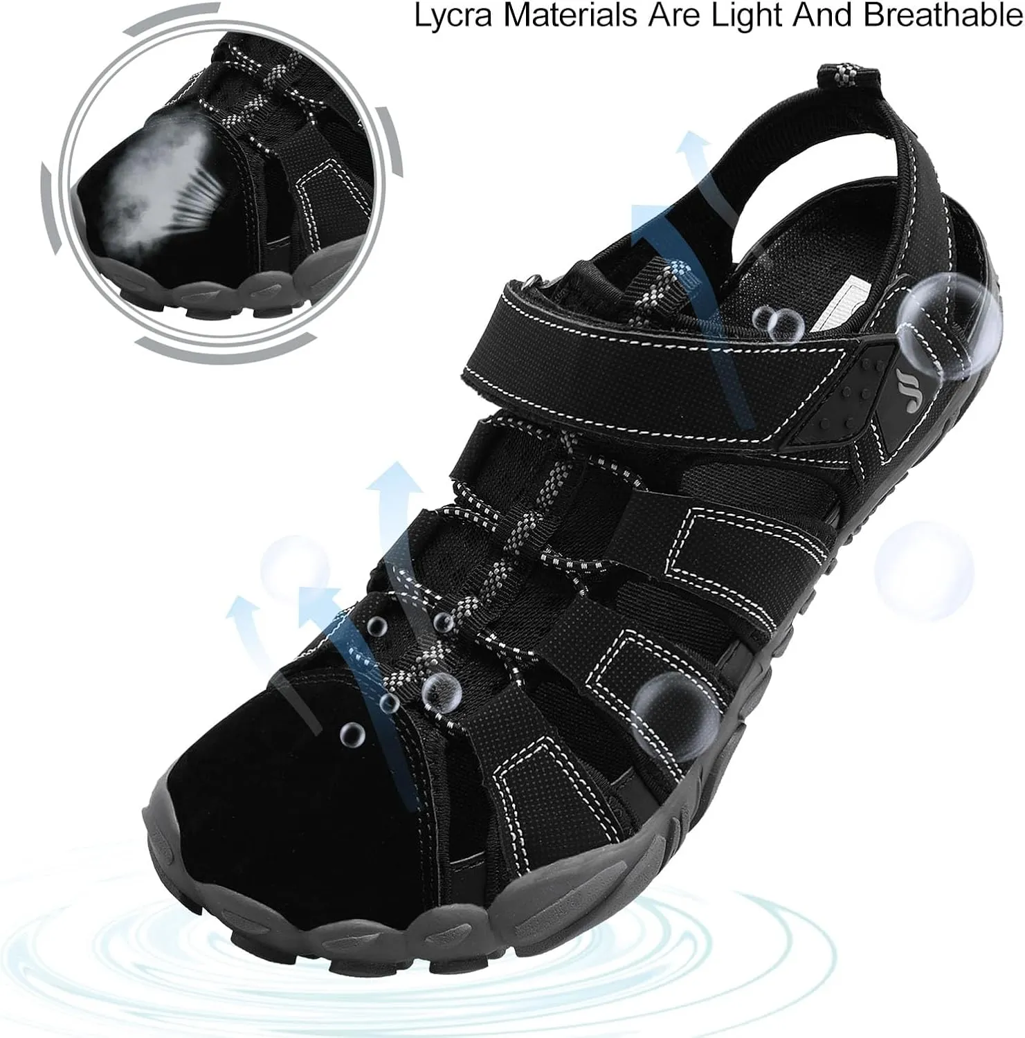 JIASUQI Athletic Hiking Water Shoes Barefoot Aqua Swim Sports Sandals Walking Shoes for Women Men