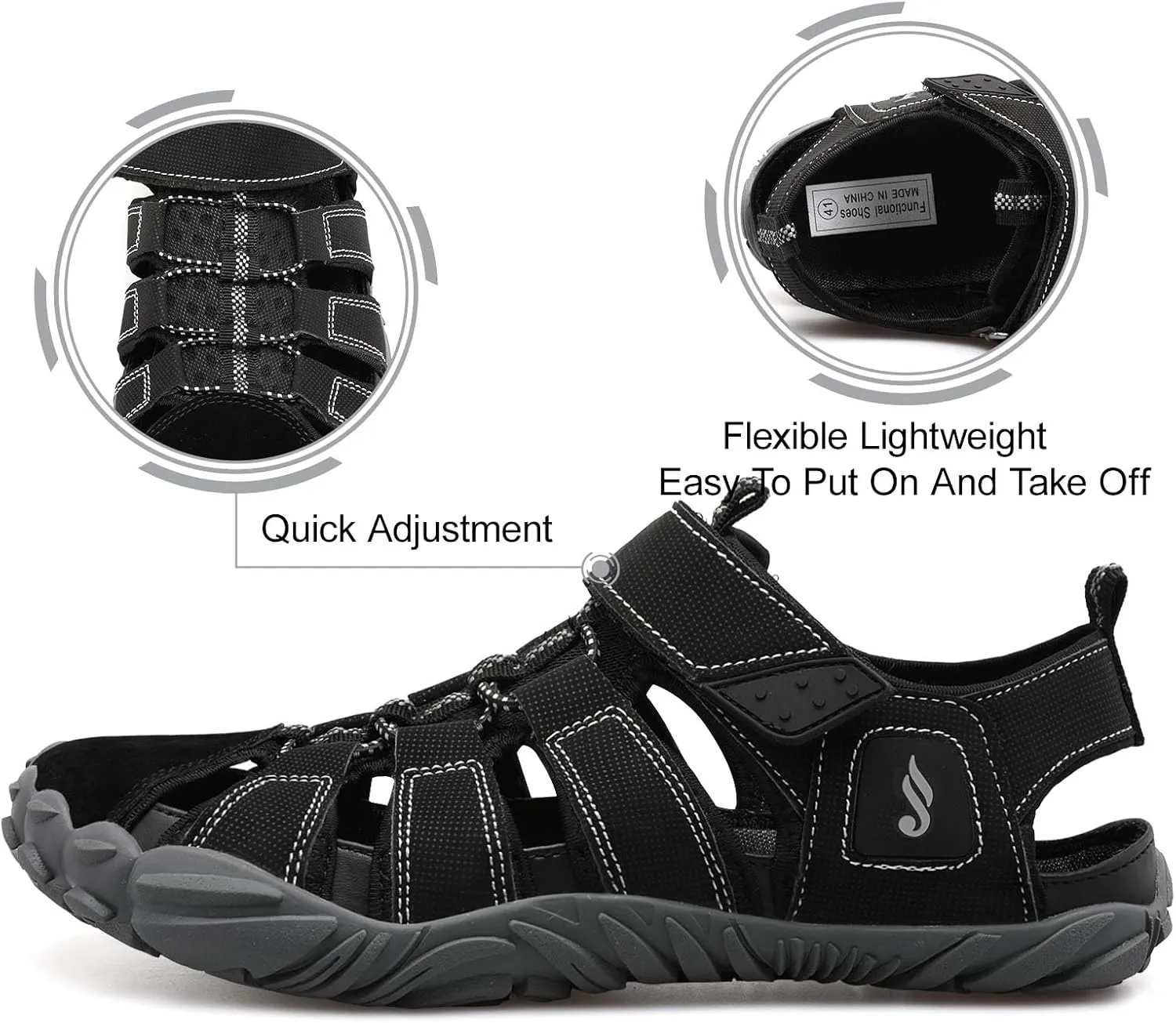JIASUQI Athletic Hiking Water Shoes Barefoot Aqua Swim Sports Sandals Walking Shoes for Women Men