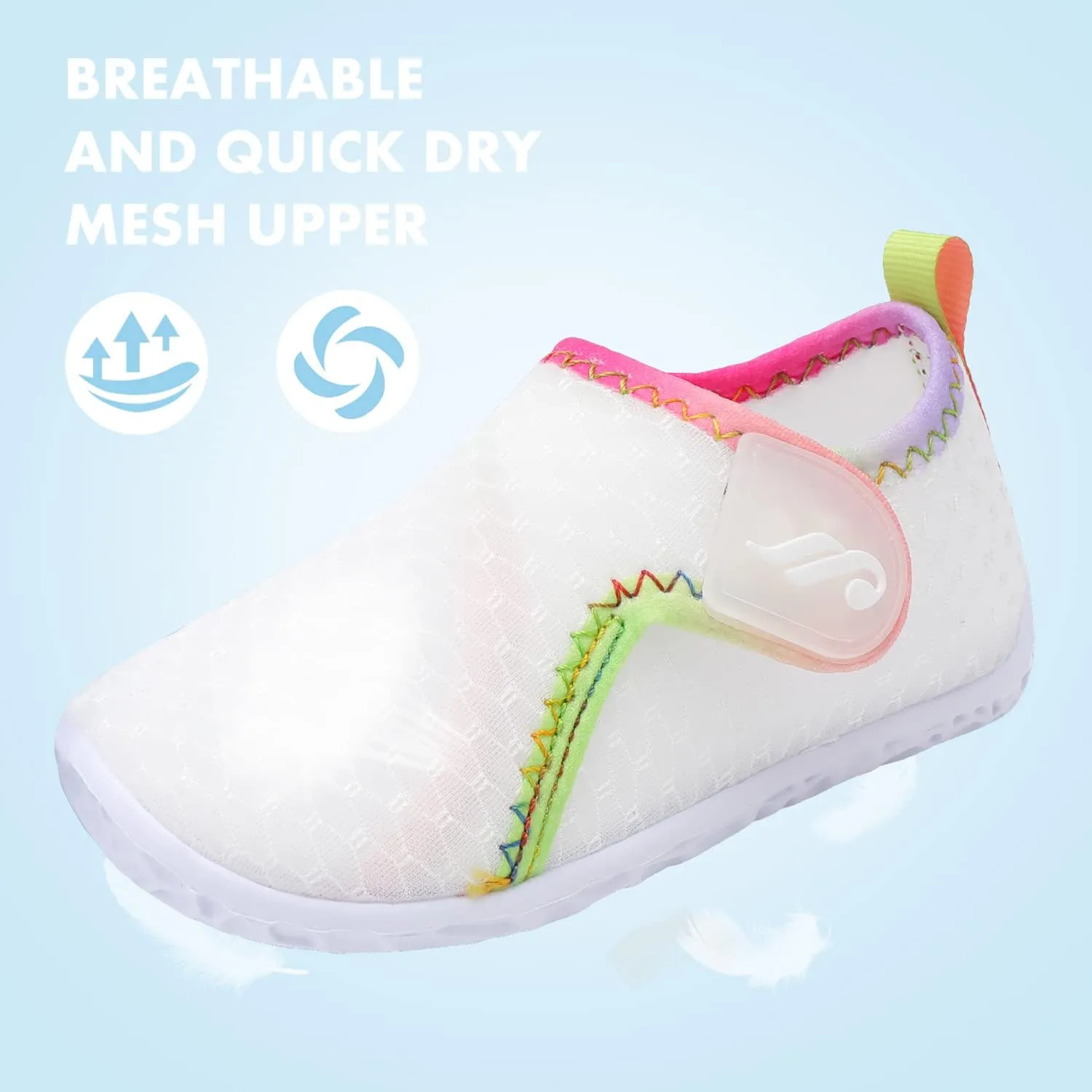 JIASUQI Baby Boys Girls Barefoot Swim Pool Water Shoes Beach Walking Sandals Athletic Sneakers