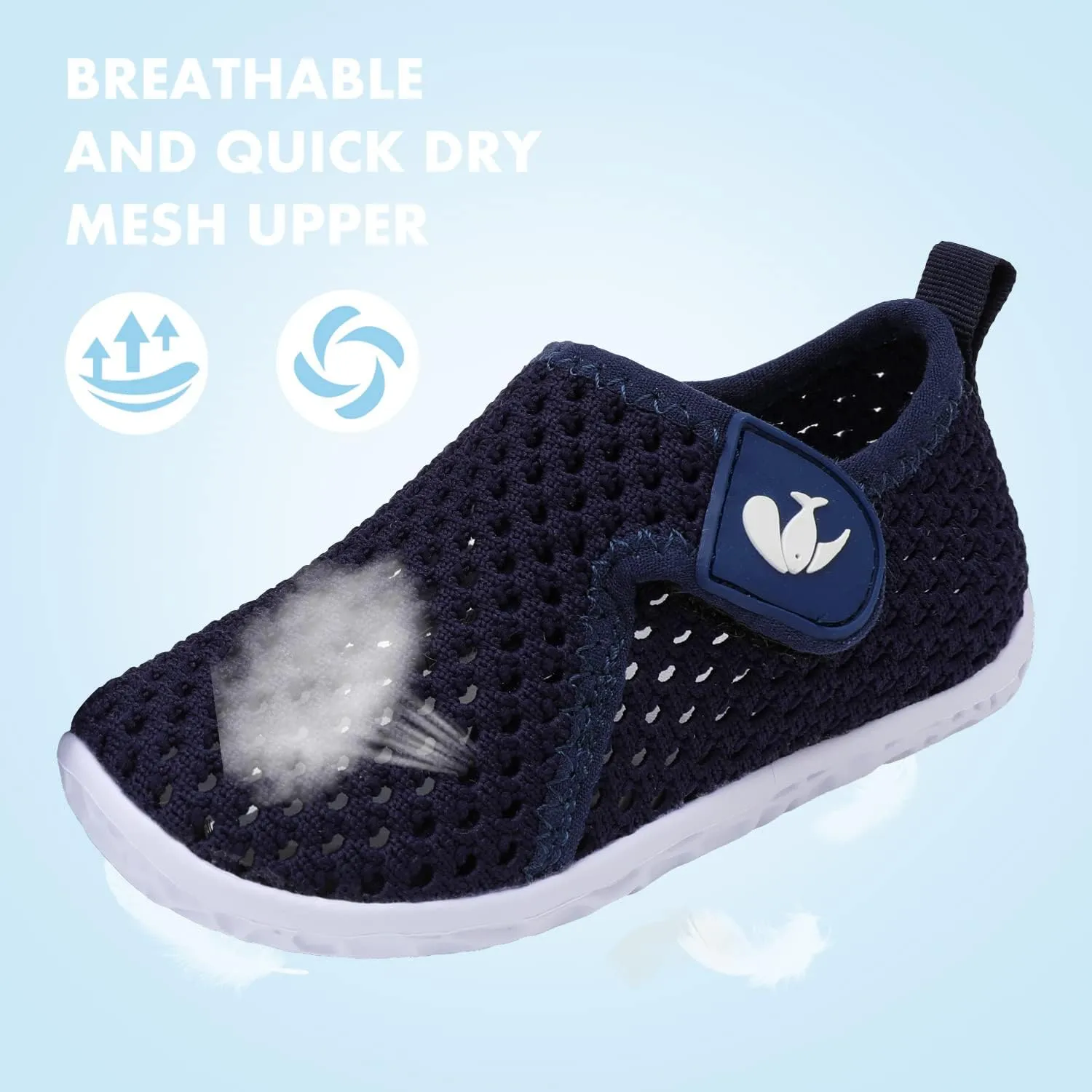 JIASUQI Baby Boys Girls Barefoot Swim Pool Water Shoes Beach Walking Sandals Athletic Sneakers