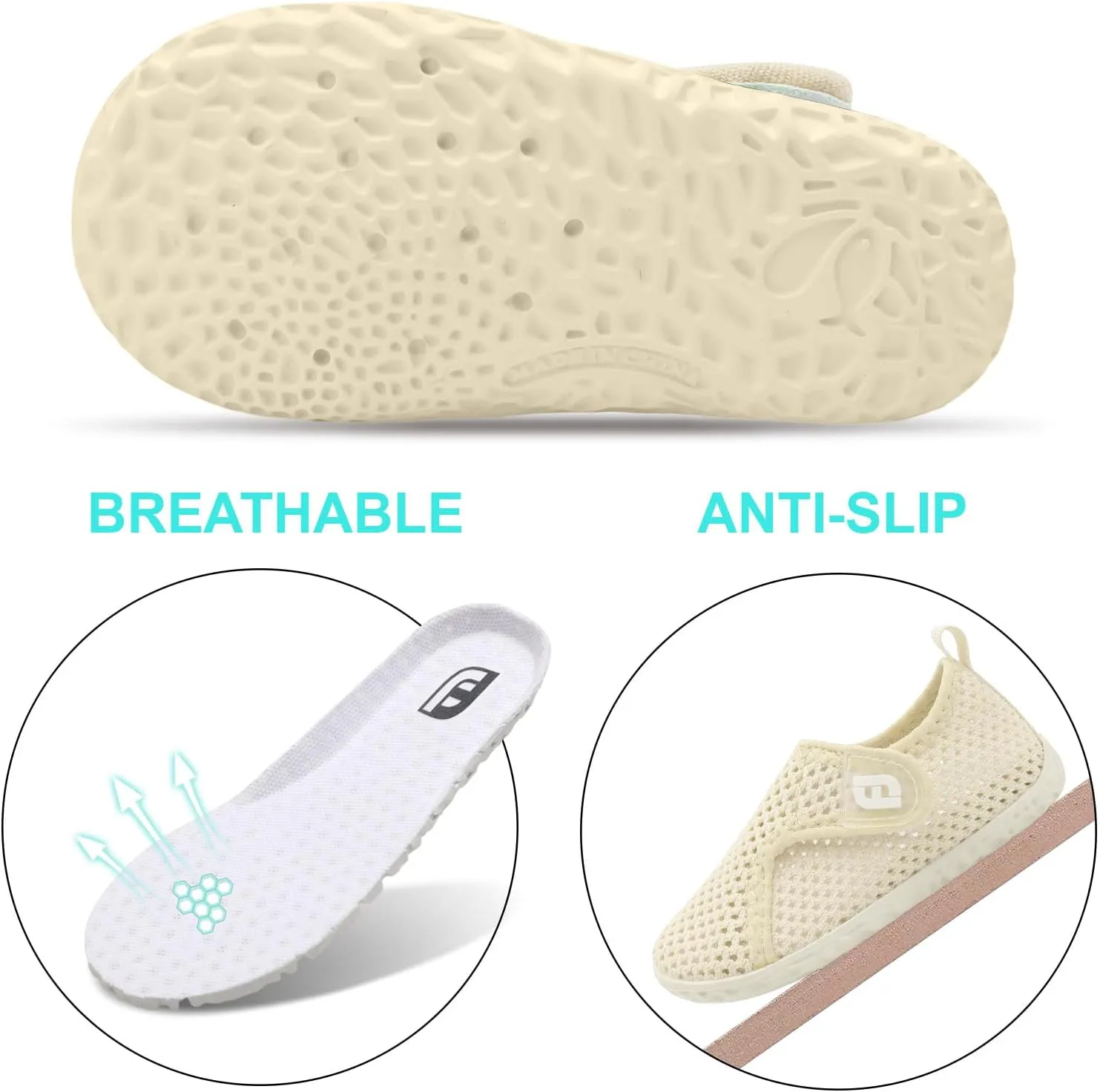JOINFREE Baby Toddler Water Shoes Boys Girls Sandals Barefoot Kids Breathable Sneakers Shoes for Walking Running