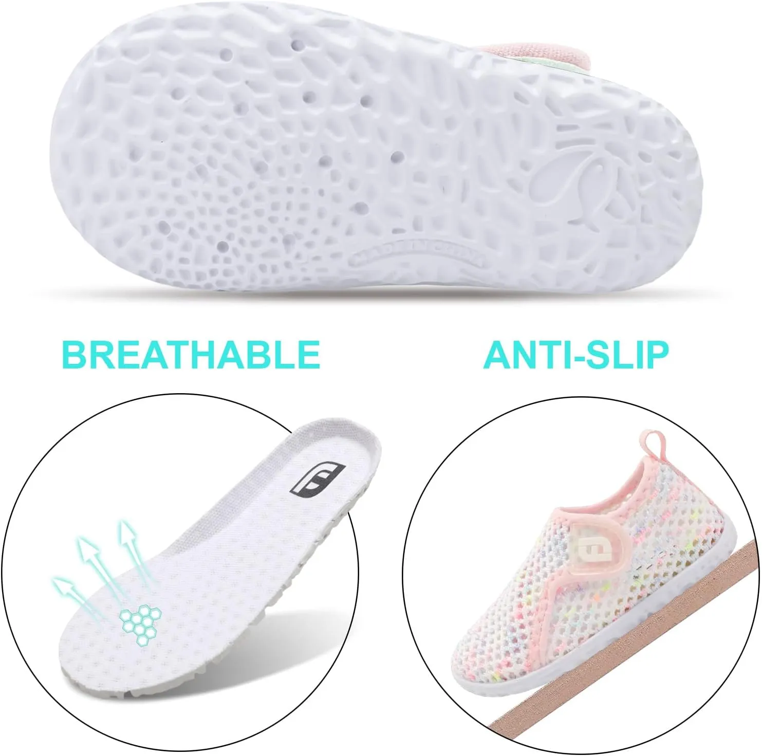 JOINFREE Baby Toddler Water Shoes Boys Girls Sandals Barefoot Kids Breathable Sneakers Shoes for Walking Running