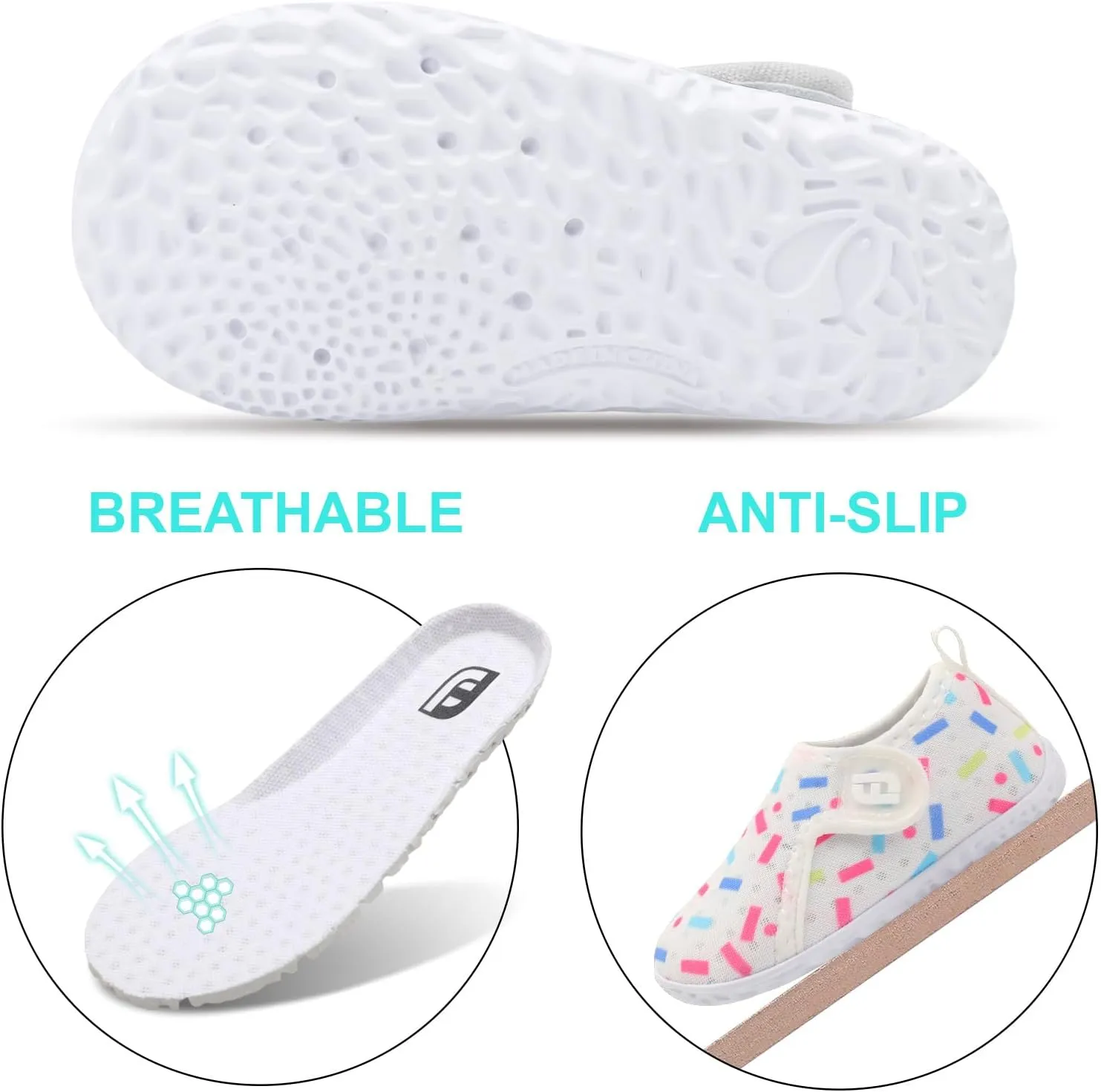 JOINFREE Baby Toddler Water Shoes Boys Girls Sandals Barefoot Kids Breathable Sneakers Shoes for Walking Running