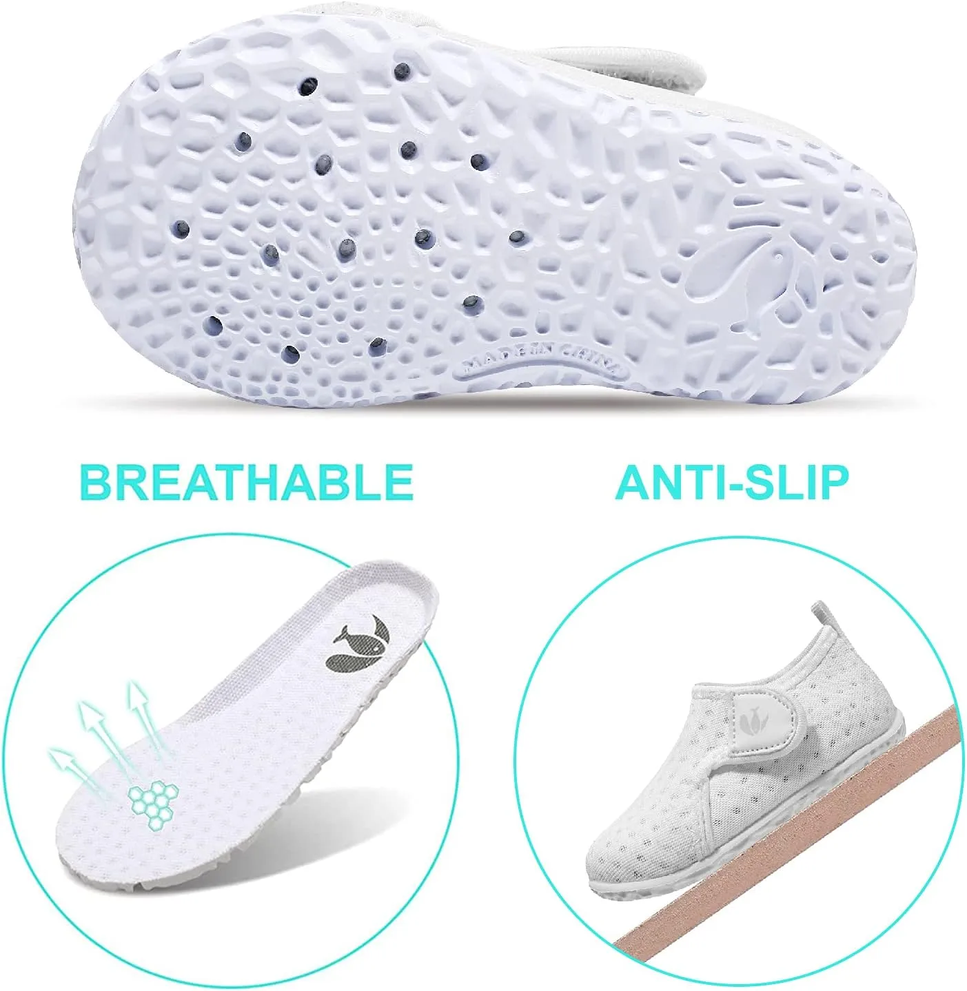 JOINFREE Baby Toddler Water Shoes Boys Girls Sandals Barefoot Kids Breathable Sneakers Shoes for Walking Running