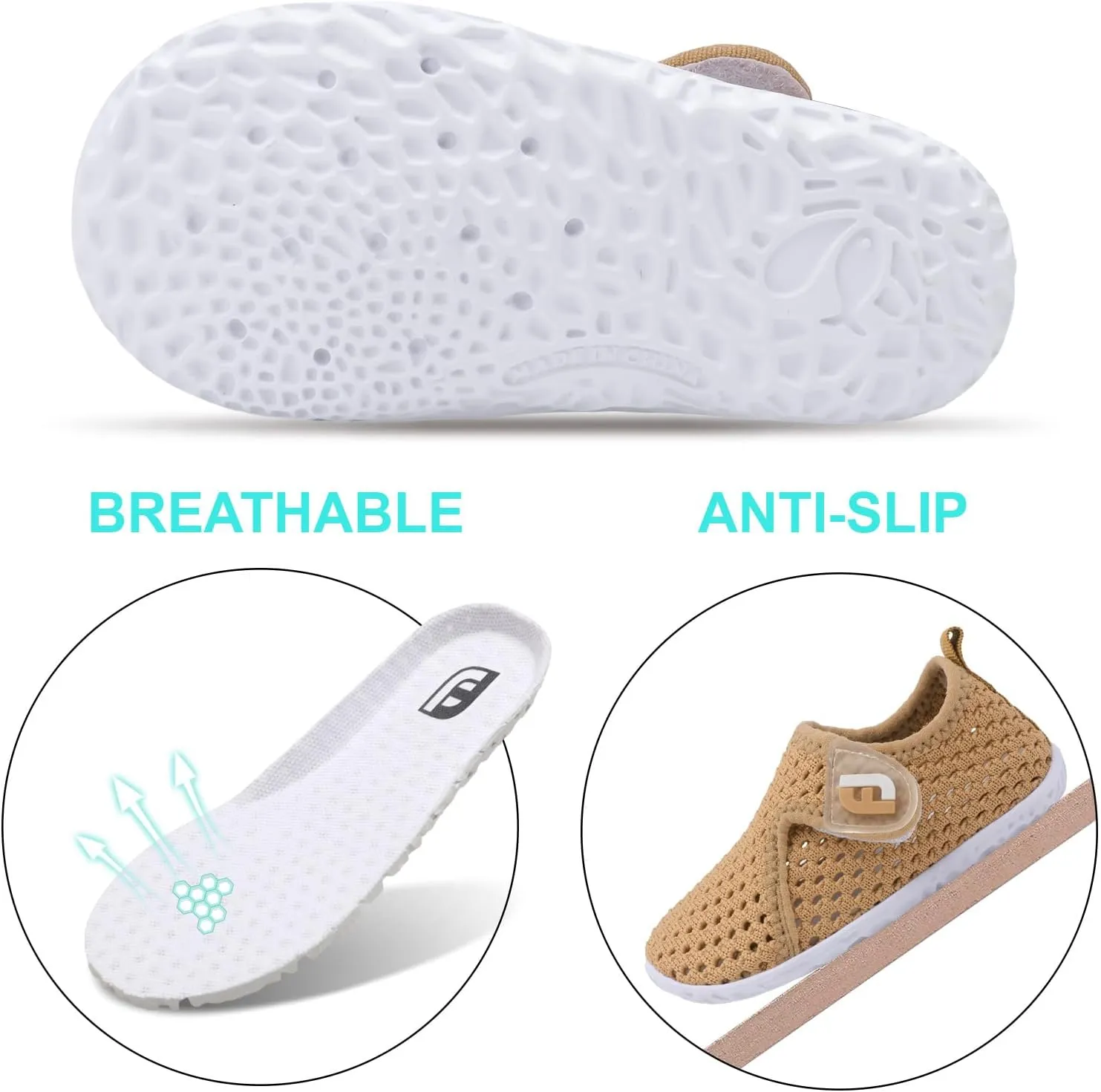 JOINFREE Baby Toddler Water Shoes Boys Girls Sandals Barefoot Kids Breathable Sneakers Shoes for Walking Running