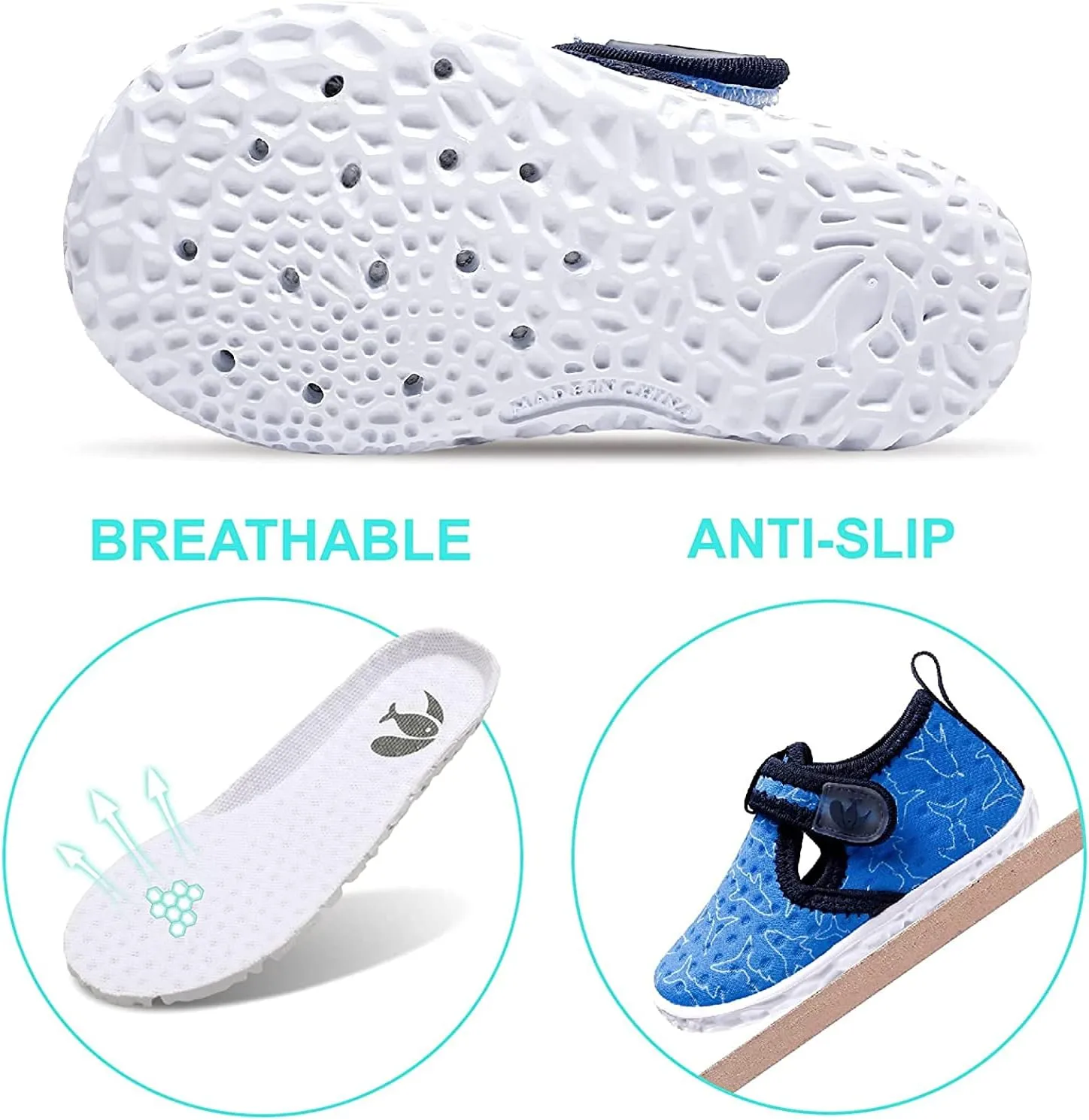 JOINFREE Baby Toddler Water Shoes Boys Girls Sandals Barefoot Kids Breathable Sneakers Shoes for Walking Running