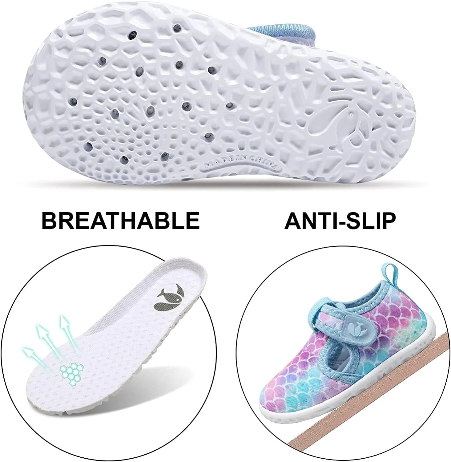 JOINFREE Baby Toddler Water Shoes Boys Girls Sandals Barefoot Kids Breathable Sneakers Shoes for Walking Running