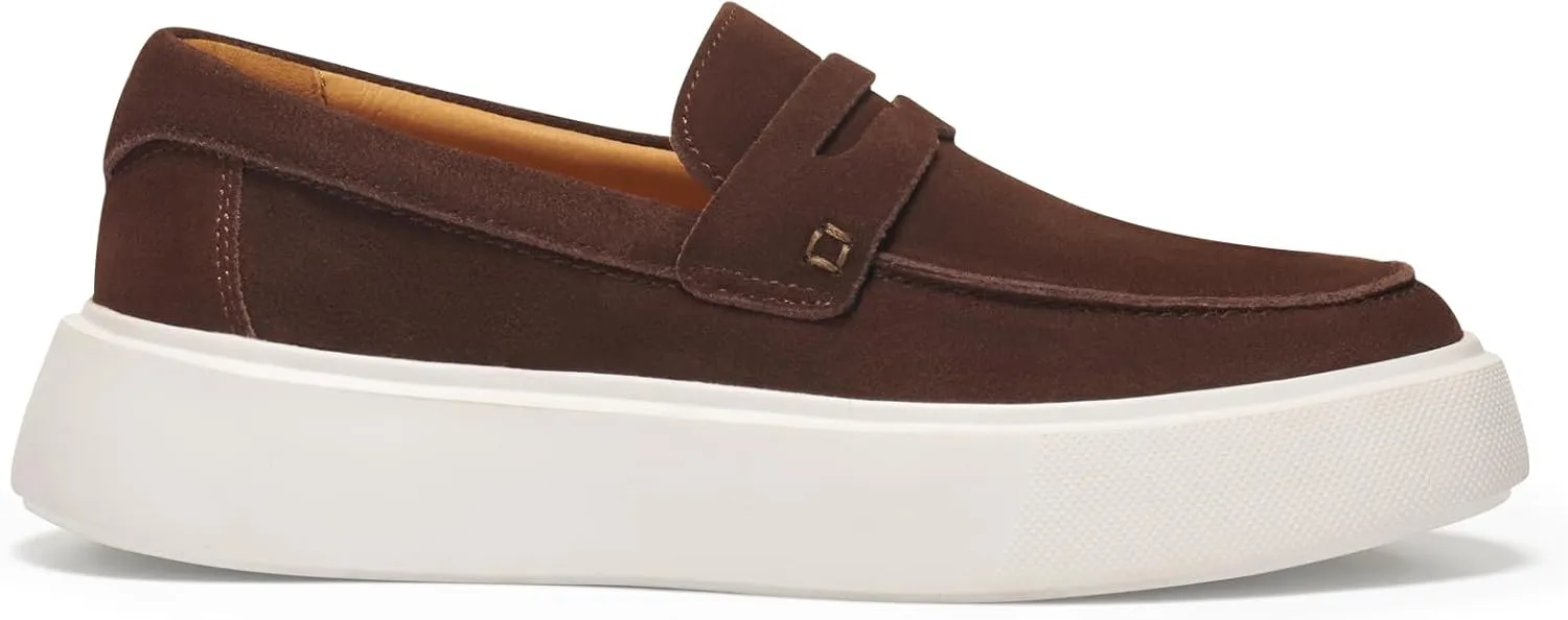 Journey West Suede Tassel Loafer for Women Slip-on Belgian Penny Loafers Shoes for Women in Many Colors