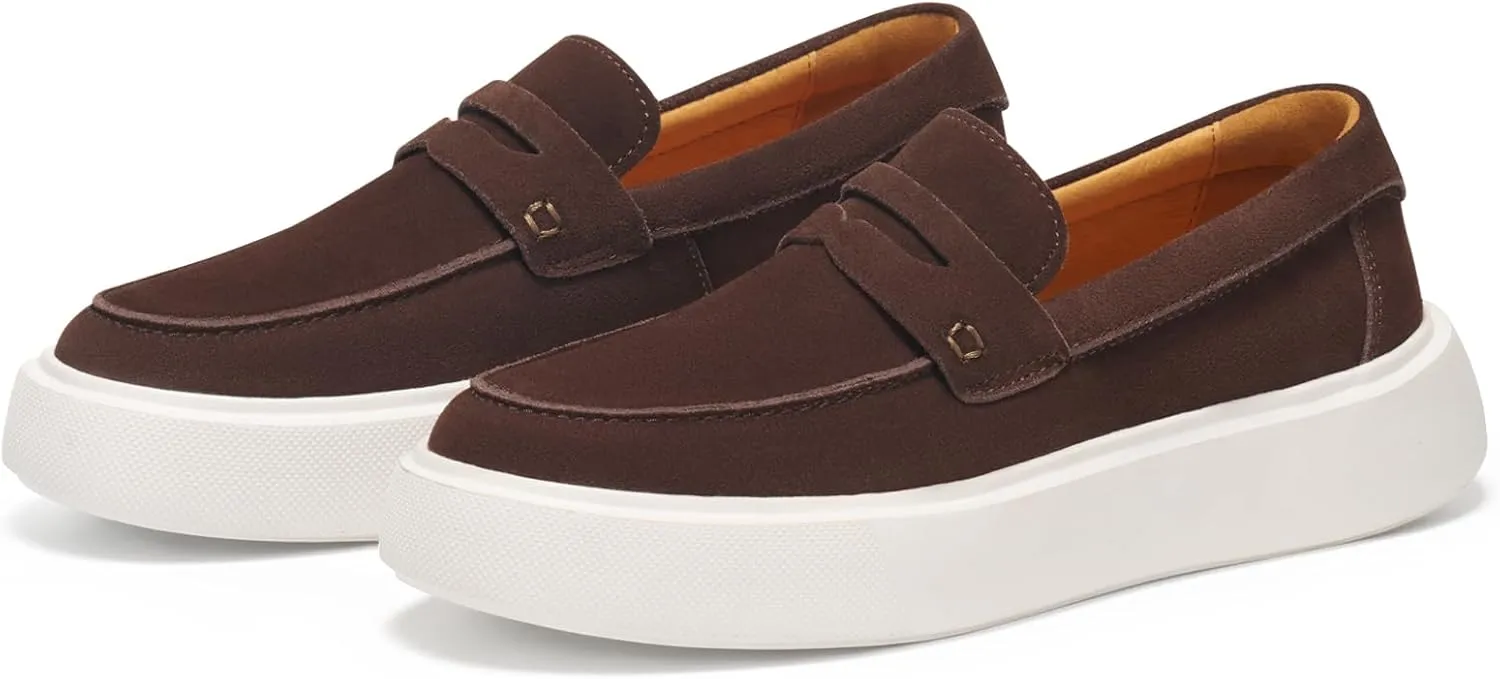 Journey West Suede Tassel Loafer for Women Slip-on Belgian Penny Loafers Shoes for Women in Many Colors