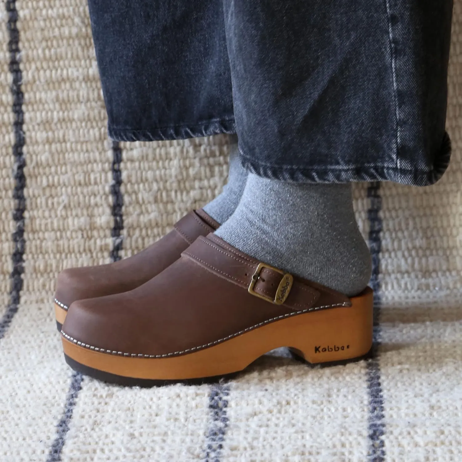Kebba - Handmade Wooden Clog Mules, Marianne