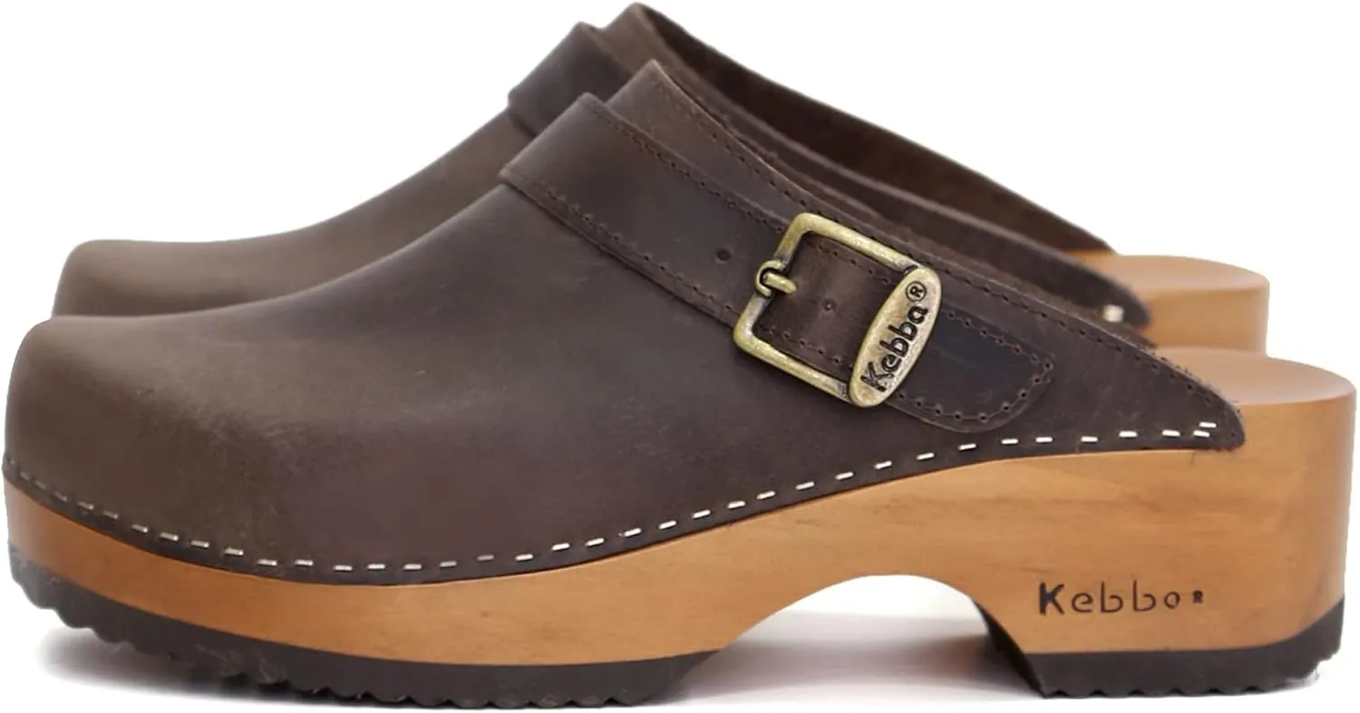 Kebba - Handmade Wooden Clog Mules, Marianne