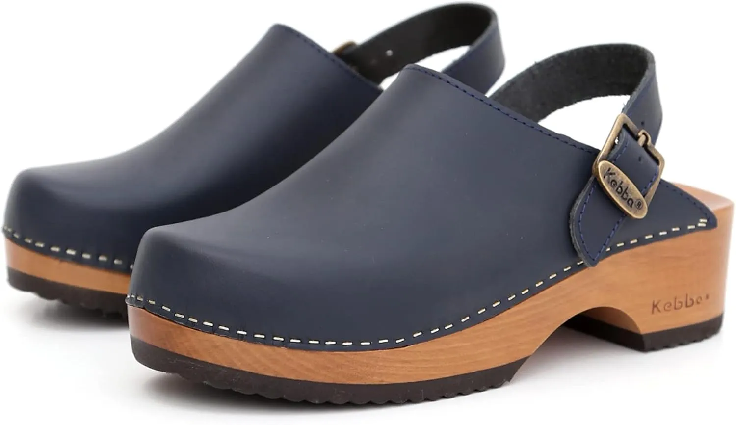 Kebba - Handmade Wooden Clog Mules, Marianne