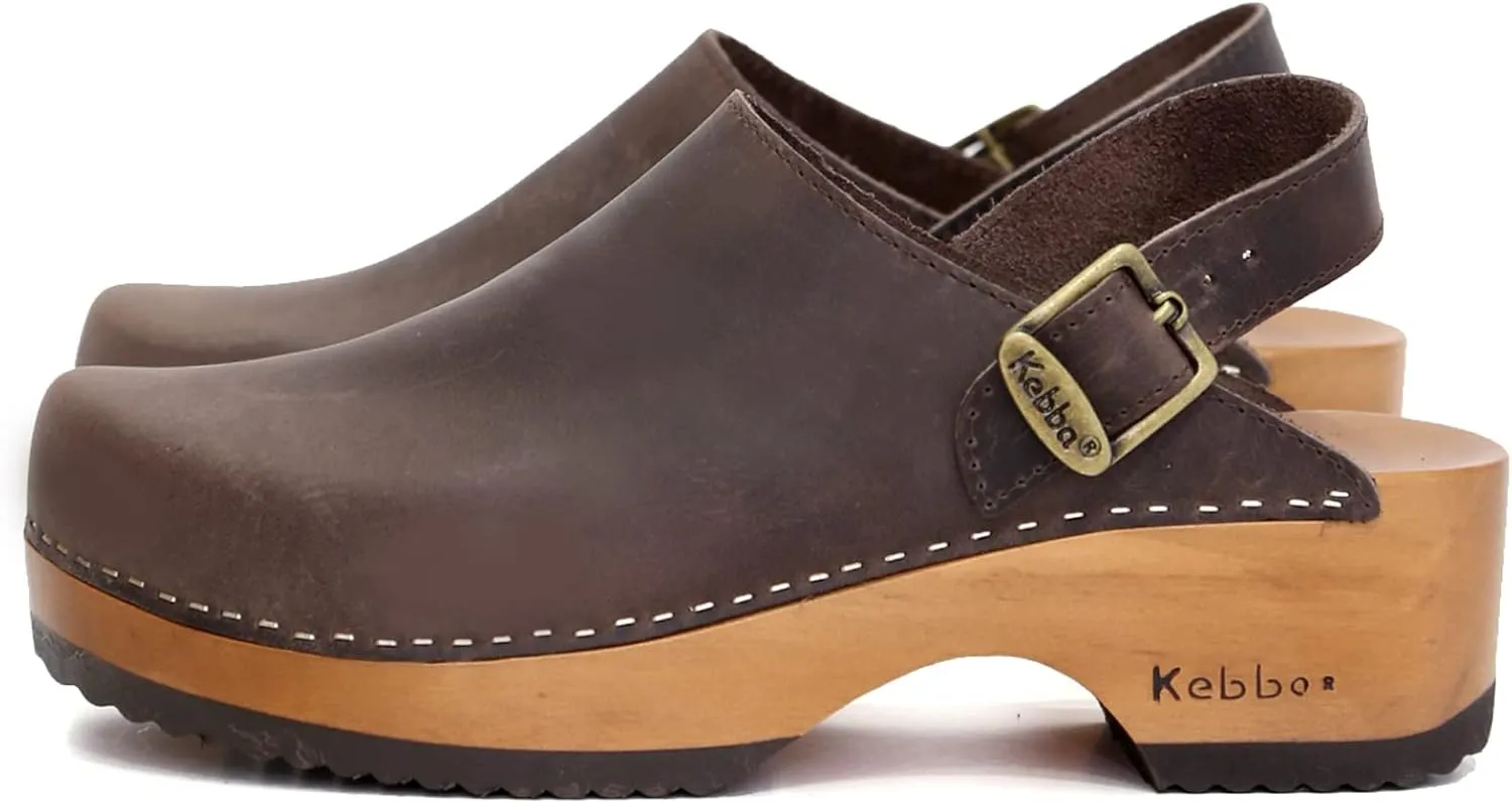Kebba - Handmade Wooden Clog Mules, Marianne