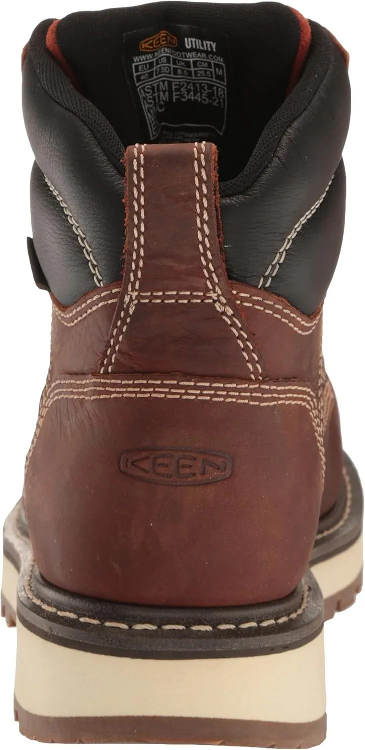 KEEN Utility Men's Cincinnati 6" Composite Toe Waterproof 90 Degree Heel Heavy Duty Work Boot