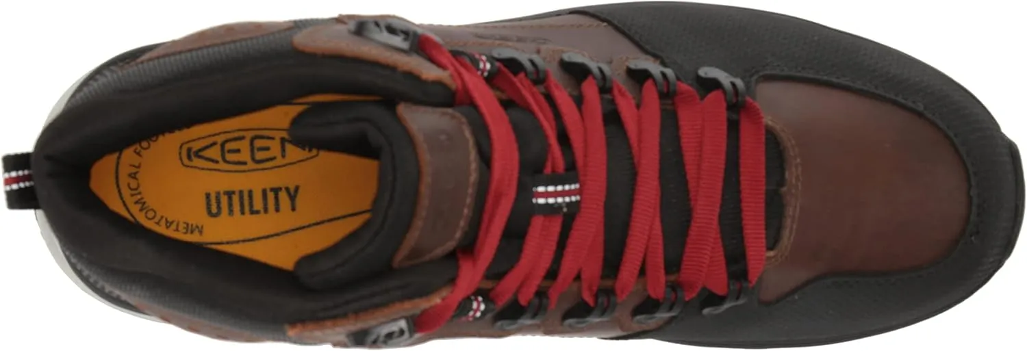 KEEN Utility Men's Red Hook Mid Height Soft Toe Waterproof Warehouse Work Boot
