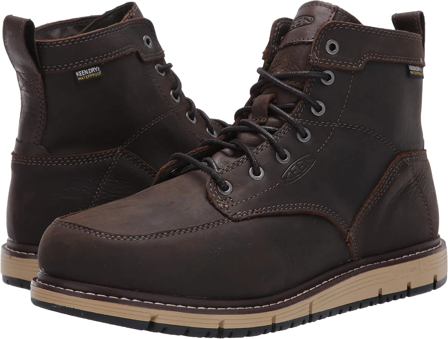 KEEN Utility Men's San Jose 6" Alloy Toe Waterproof Wedge Work Boots