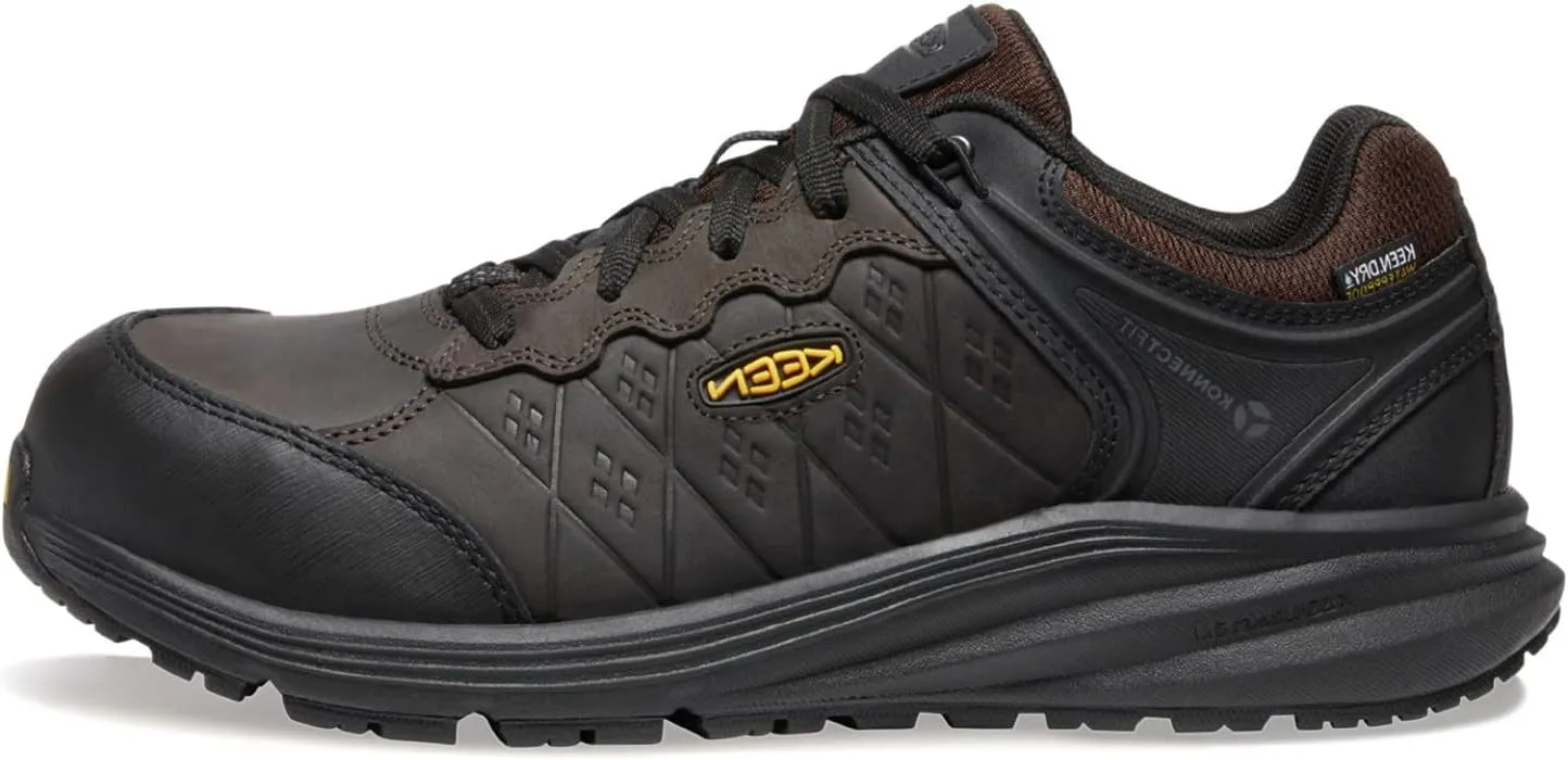 KEEN Utility Men's Vista Energy  Low Composite Toe Waterproof Leather Industrial Work Shoe