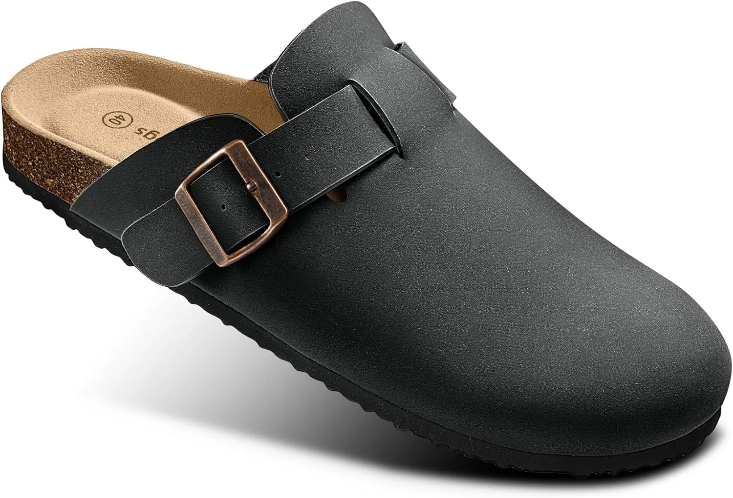 KEMISANT Women Clogs Comfortable Mules Clogs Sandals Slippers Men Women-Suede Upper Cushioned Cork-Footbed