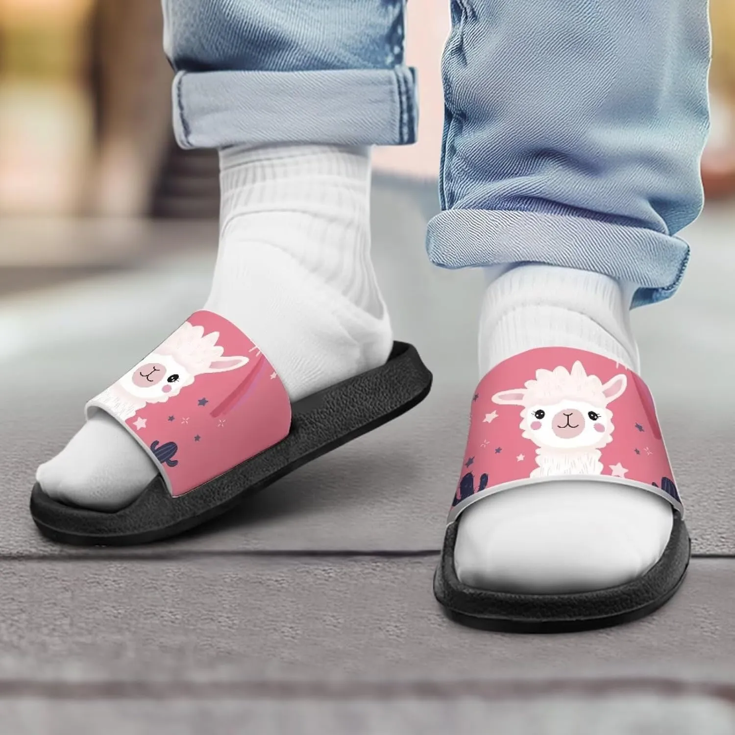 Kids Boys Girls Ball Sports Slides Sandals Comfortable Beach Pool Shower Shoes House Slide Indoor Outdoor