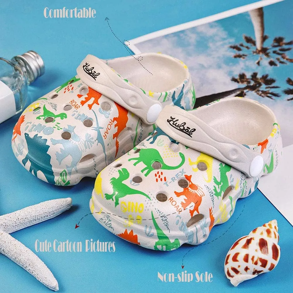 Kids Clogs Boys Girls Toddler Dinosaur Slip on Slide Garden Shoes Cartoon Beach Pool Kids Clog Sandals Slippers Water Clogs