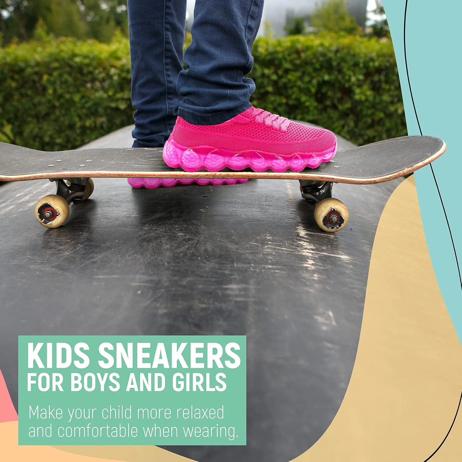 Kids Shoes for Boys & Girls - Lightweight & Breathable Boys & Girls Sneakers - Kids Athletic Shoes - Comfortable Boys and Girls Tennis Shoes with Rubber Sole