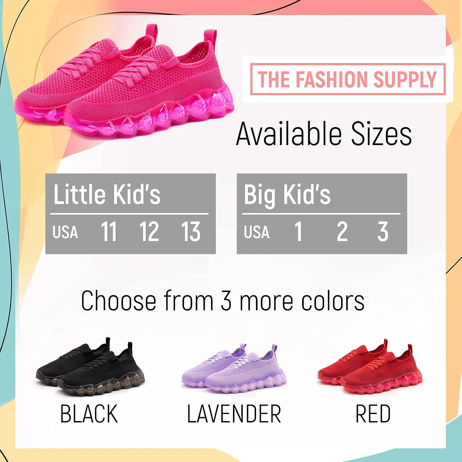 Kids Shoes for Boys & Girls - Lightweight & Breathable Boys & Girls Sneakers - Kids Athletic Shoes - Comfortable Boys and Girls Tennis Shoes with Rubber Sole