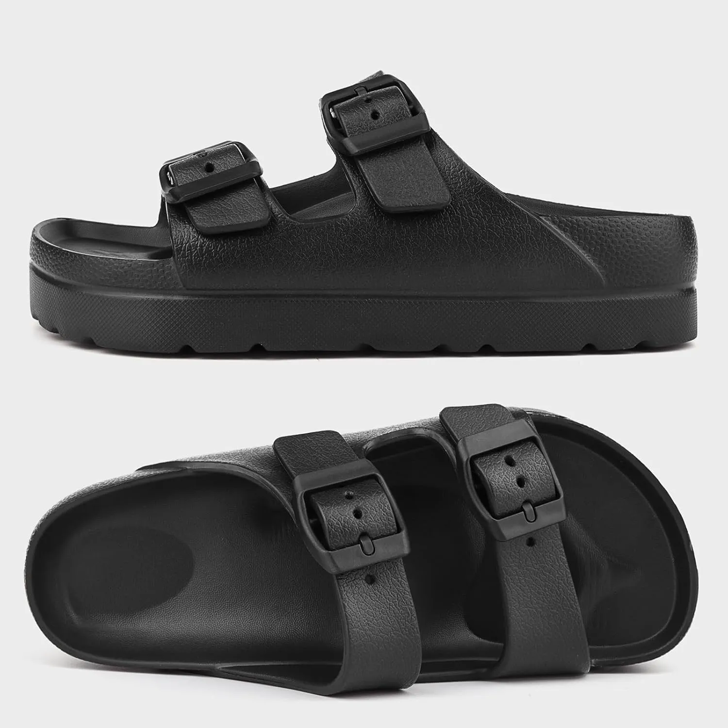 Kids Slides Sandals Adjustable Buckle Boys Girls Slides for Beach Pool