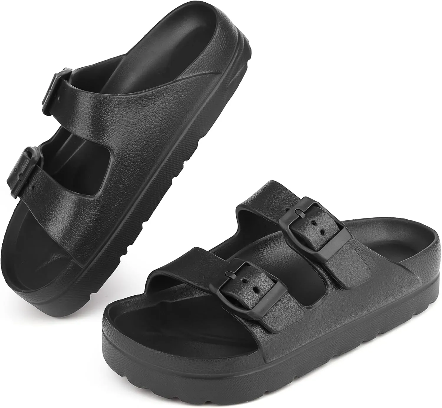 Kids Slides Sandals Adjustable Buckle Boys Girls Slides for Beach Pool