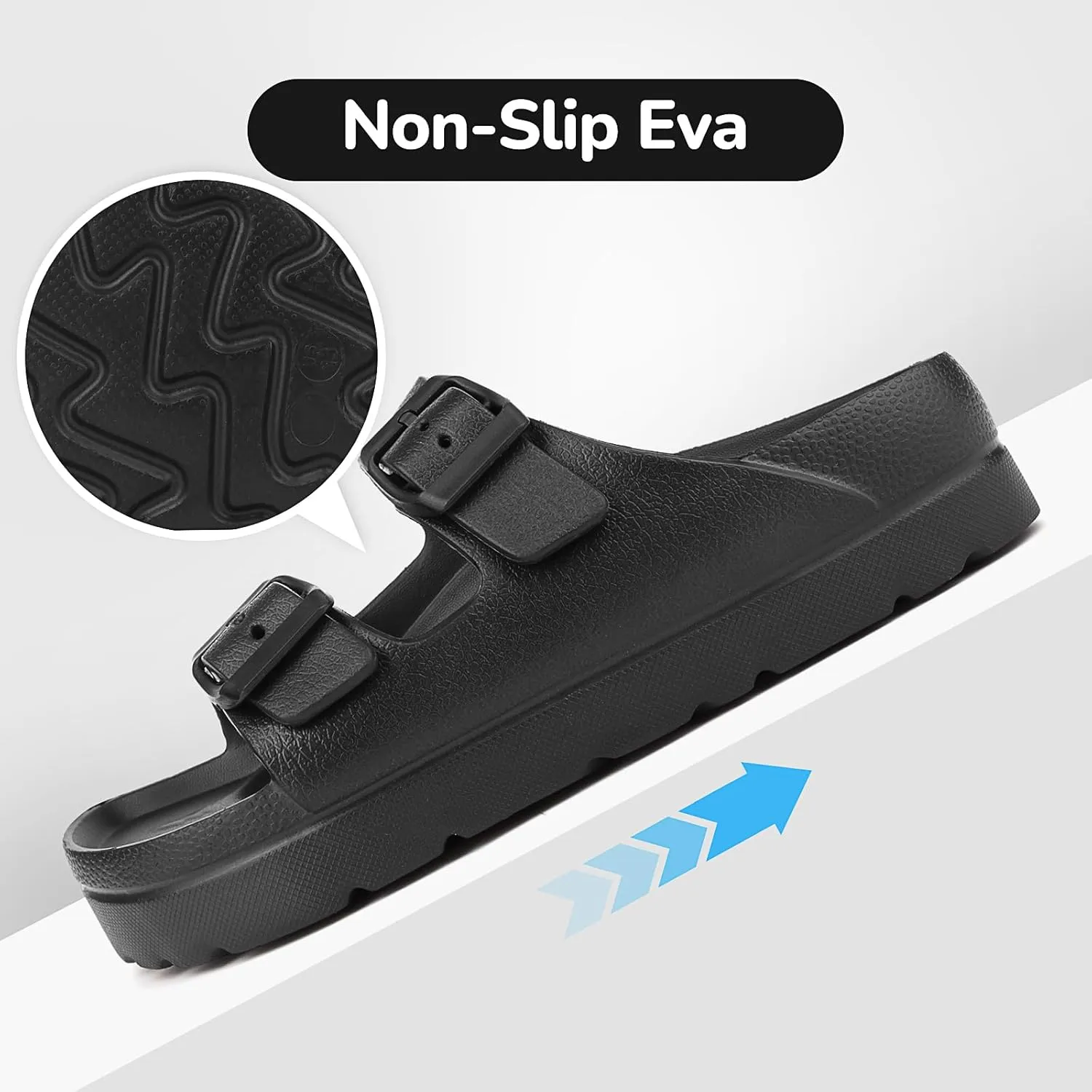 Kids Slides Sandals Adjustable Buckle Boys Girls Slides for Beach Pool