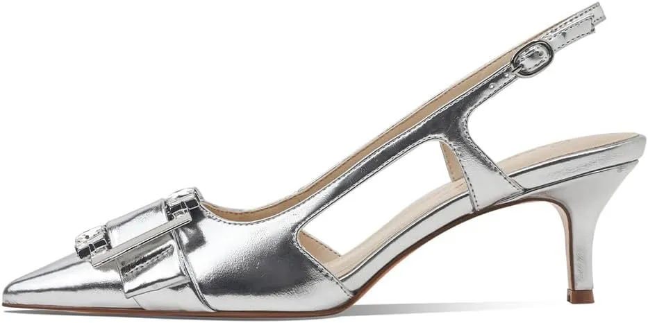 Kitten Heels for Women Slingback Heels Closed Pointed Toe Dressy Pumps Shoe for Women Slip On Adjustable Strap Wedding Party Dress Sandals Shoes