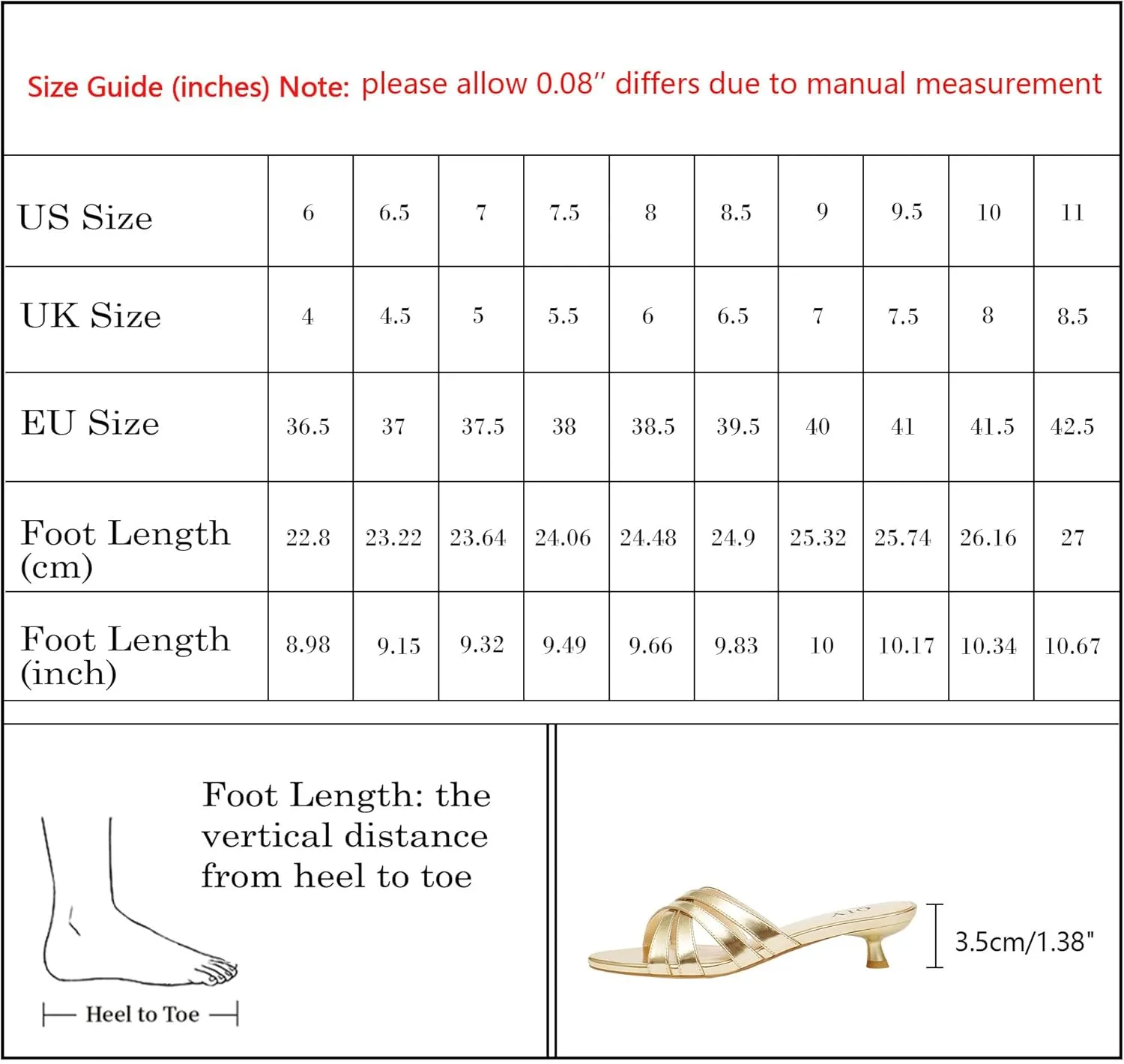 Kitten Heels for Women Strappy Low Heels Open Rounded Toe Mules Slip on Slide Sandals Comfort Dress Shoes