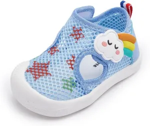Kuner Baby Sandals Non-Slip Soft Sole Toddler Water Shoes Breathable Mesh Boys and Girls Toddler Sandals Lightweight Baby First Walking Shoes