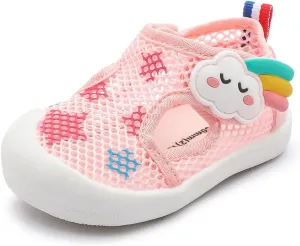 Kuner Baby Sandals Non-Slip Soft Sole Toddler Water Shoes Breathable Mesh Boys and Girls Toddler Sandals Lightweight Baby First Walking Shoes