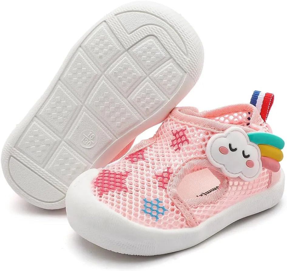 Kuner Baby Sandals Non-Slip Soft Sole Toddler Water Shoes Breathable Mesh Boys and Girls Toddler Sandals Lightweight Baby First Walking Shoes