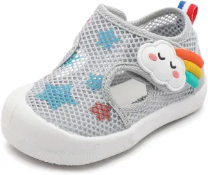 Kuner Baby Sandals Non-Slip Soft Sole Toddler Water Shoes Breathable Mesh Boys and Girls Toddler Sandals Lightweight Baby First Walking Shoes