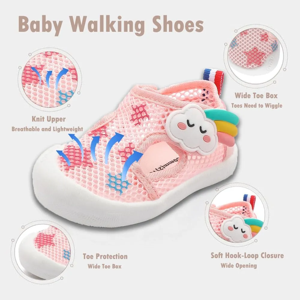 Kuner Baby Sandals Non-Slip Soft Sole Toddler Water Shoes Breathable Mesh Boys and Girls Toddler Sandals Lightweight Baby First Walking Shoes